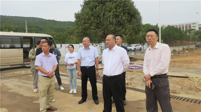 陈来安一行在项目建设现场实地察看建设情况.JPG