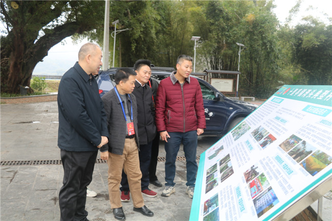 调研组在湾头村村史广场，察看项目建设情况.JPG