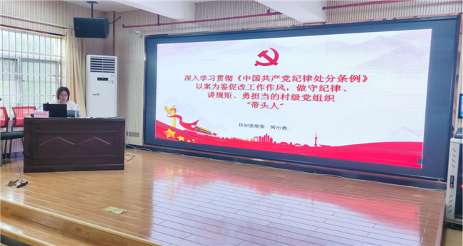 区纪委常委何小青就《中国共产党纪律处分条例》作专题辅导。.jpg